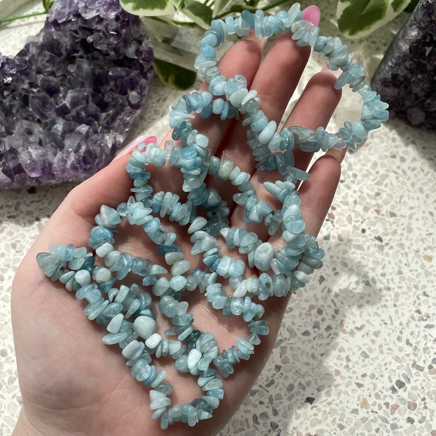 Aquamarine Chip Bracelet Q1/A Aquamarine Chip Bracelet Q1/A
